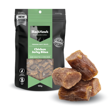 Black Hawk Puppy Chicken Jerky Bites Dog Treats (100g pack)