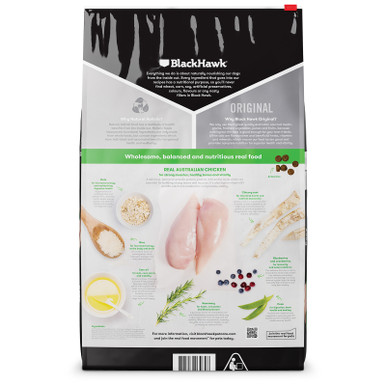 Black Hawk Original Adult Large Breed Chicken & Rice Dry Dog Food (20kg bag)