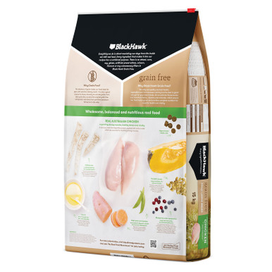 Black Hawk Grain Free Adult Large Breed Chicken Dry Dog Food (15kg bag)