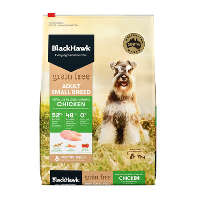 Black Hawk Grain Free Adult Small Breed Chicken Dry Dog Food - 7kg bag