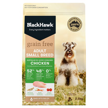 Black Hawk Grain Free Adult Small Breed Chicken Dry Dog Food - 2.5kg bag