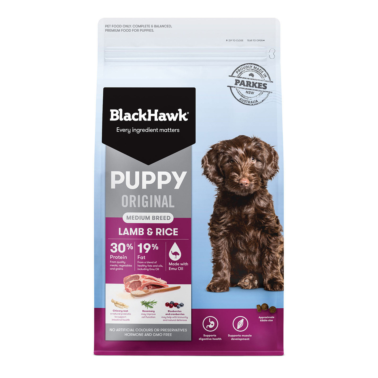 Black Hawk Puppy Original Medium Breed Lamb & Rice Dry Dog Food