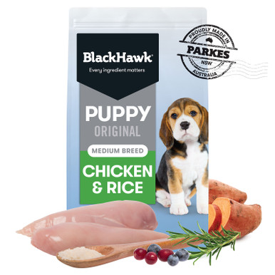 Black Hawk Puppy Original Medium Breed Chicken & Rice Dry Dog Food