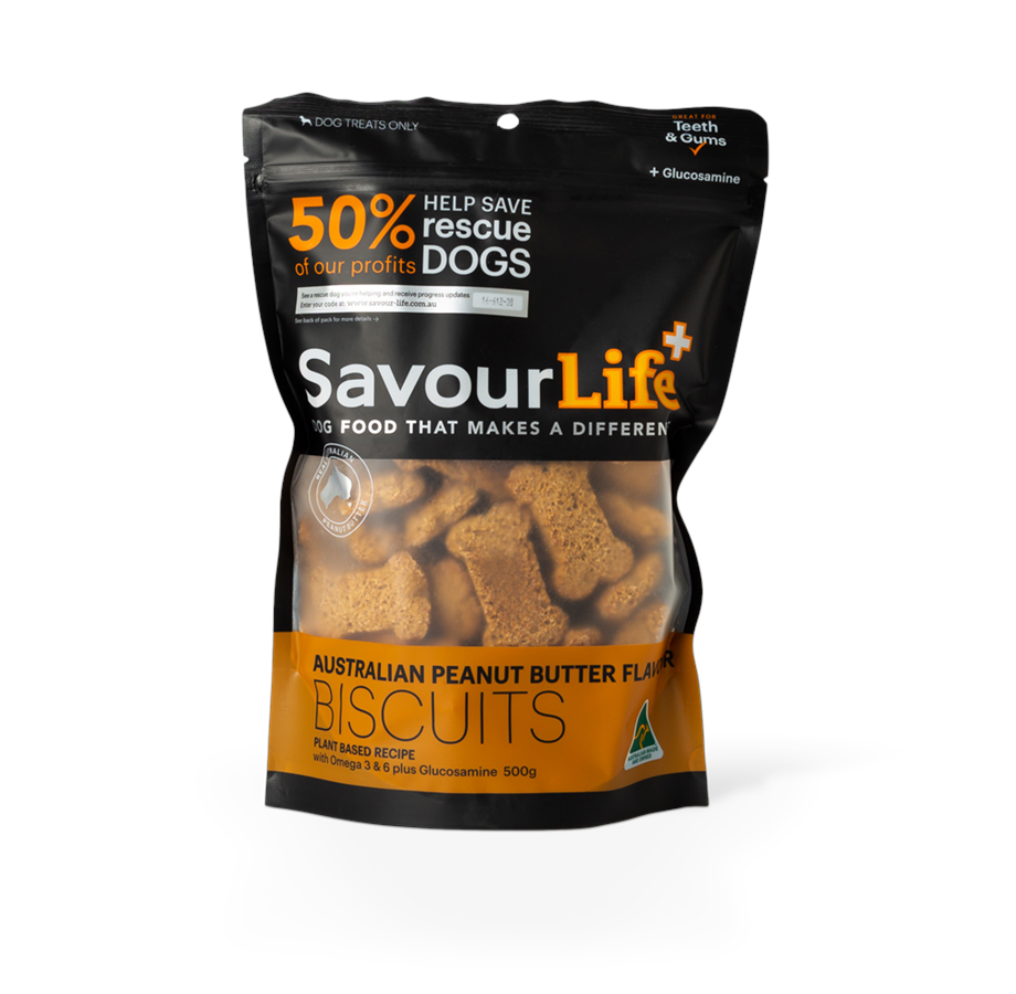 SavourLife Australian Peanut Butter Flavour Biscuits Dog Treats (500g)