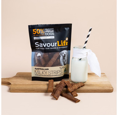 SavourLife Australian Milky Strips Dog & Puppy Treats (150g)