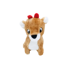 ZippyPaws Holiday Reindeer Plush Squeaker Toy for Dogs