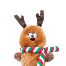 ZippyPaws Holiday Jigglerz Reindeer Squeaker Toy for Dogs