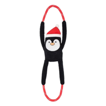 ZippyPaws Holiday RopeTugz Penguin Interactive Durable Rope Toy for Dogs