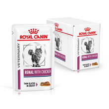 Royal Canin Veterinary Diet Feline Renal Chicken Wet Cat Food Pouches