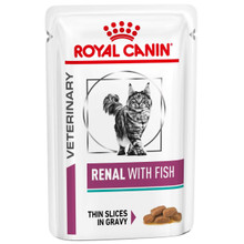 Royal Canin Veterinary Diet Feline Renal Fish Wet Cat Food Pouches