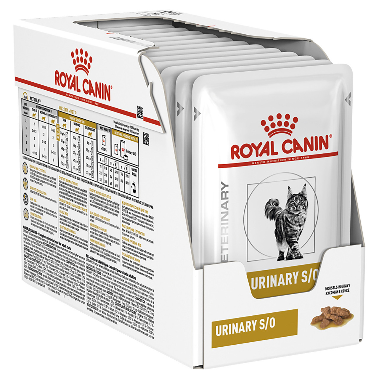 Royal Canin Veterinary Diet Feline Urinary S/O Wet Cat Food Pouches