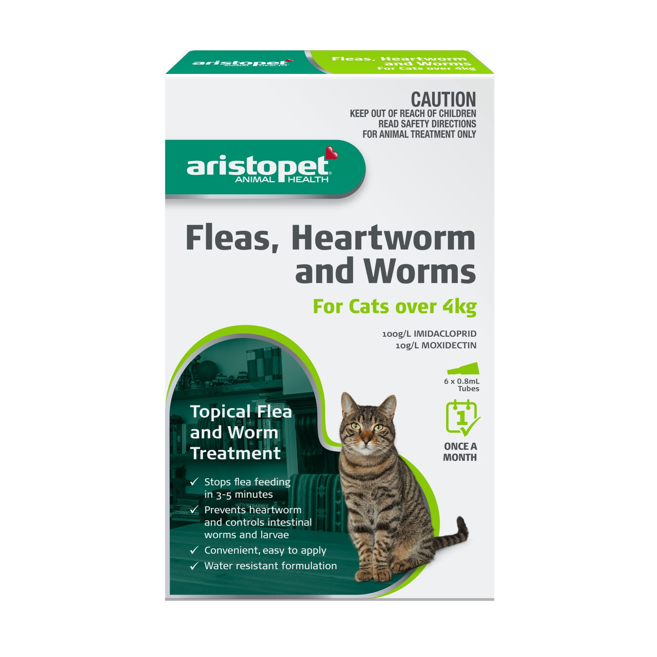 Aristopet Topical Flea & Worm Spot Treatment For Cats Over 4kg
