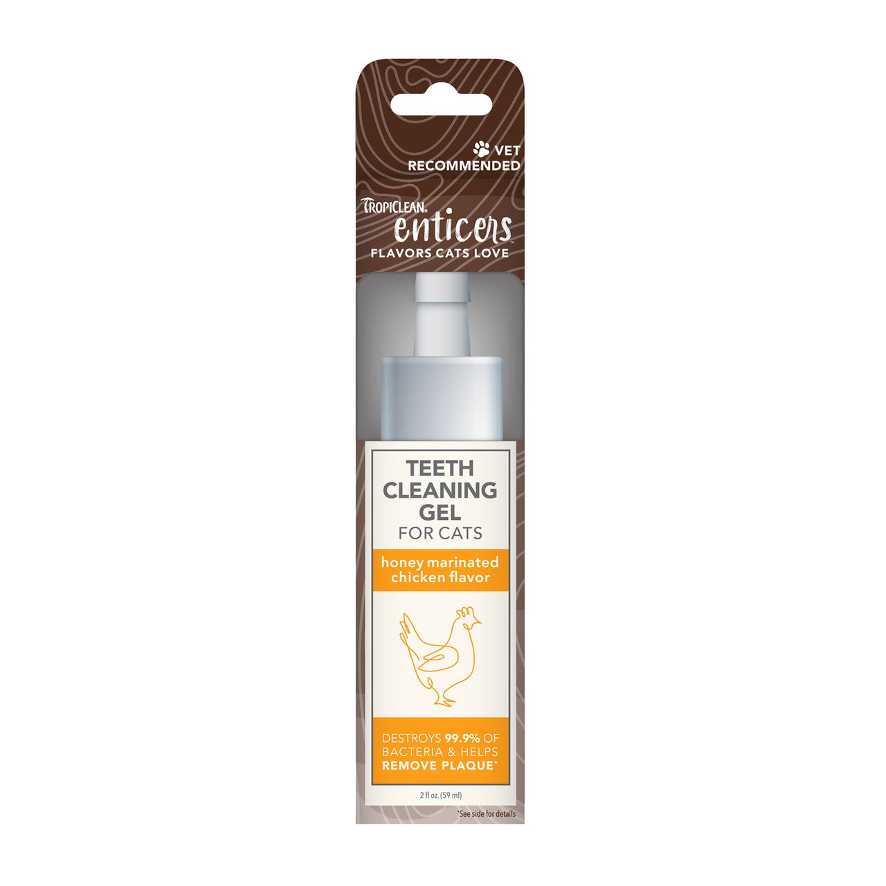 Tropiclean Enticers Teeth Cleaning Cat Gel Honey Marinated Chicken 59mL