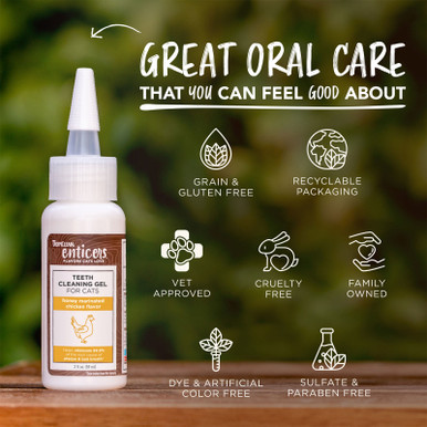 Tropiclean Enticers Teeth Cleaning Cat Gel Honey Marinated Chicken 59mL