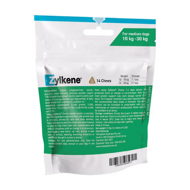 Zylkene Chews 225mg Medium Dogs 10kg-30kg