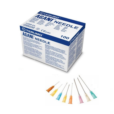Terumo Agani Hypodermic Needles 25G 1 Inch (100 needles)