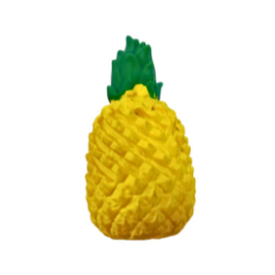 Waggly Rubber  Pineapple Chew Squeaker Dog Toy