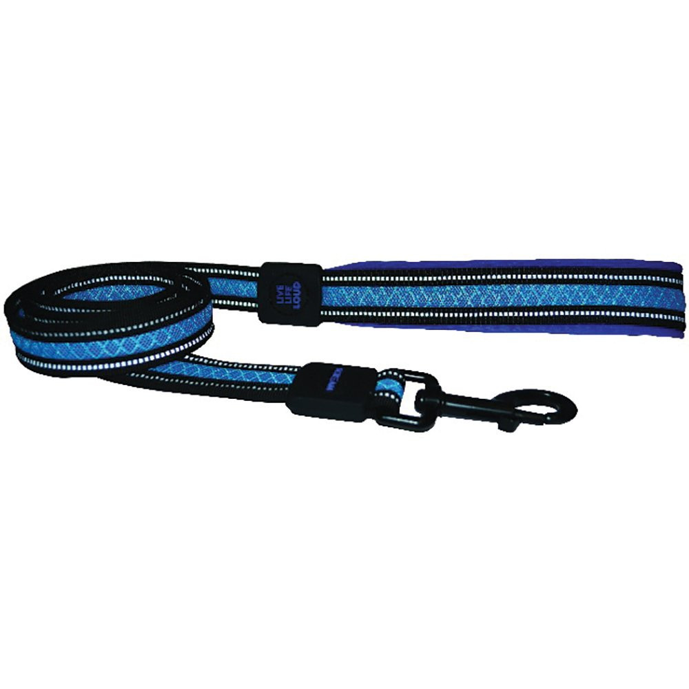 Scream Reflective Padded Leash Loud Blue