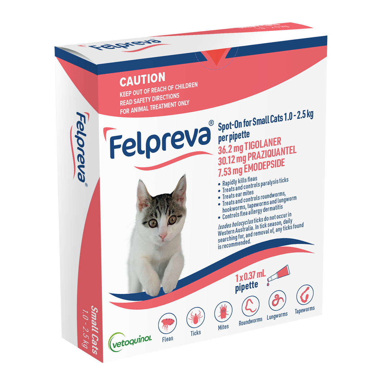 Felpreva Spot on for Small Cats 1kg - 2.5kg (1 pipette)