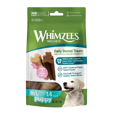 Whimzees Natural Daily Dental Treats Puppy