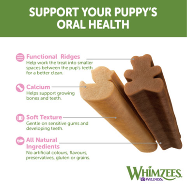 Whimzees Natural Daily Dental Treats Puppy