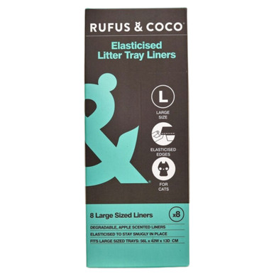 Rufus Coco Elasticised Cat Litter Tray Liners Large (8 pack)