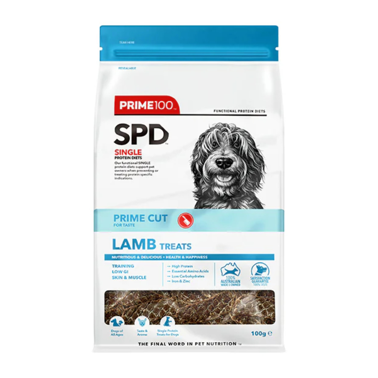 Prime100 SPD Prime Cut Lamb Dog Treats (100g)