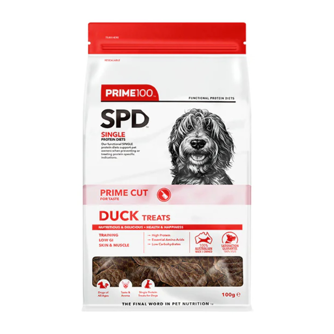 Prime100 SPD Prime Cut Duck Dog Treats (100g)