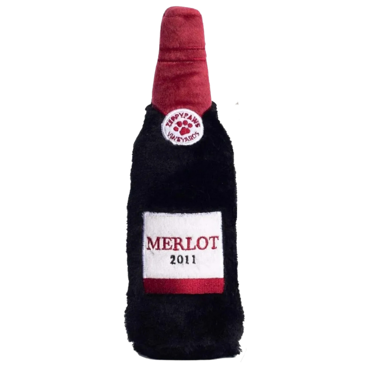 ZippyPaws Latex Happy Hour Crusherz Red Wine Durable Dog Toy