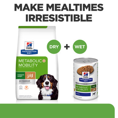 Hill's Prescription Diet Metabolic + j/d Mobility Joint Care Wet Dog Food (12 x 370g cans)