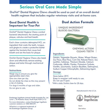 OraVet Dental Chews Small Dogs 4.5-11kg