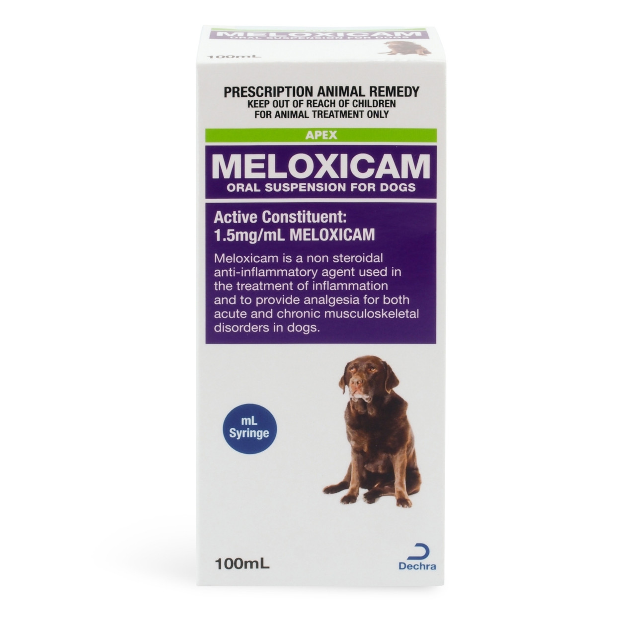 Meloxicam (Apex) 1.5mg/ml Oral Suspension For Dogs (100ml bottle)