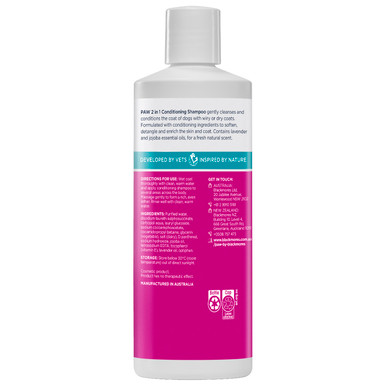 PAW 2-in-1 Conditioning Shampoo - 500ml bottle - Back