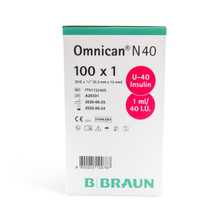 Caninsulin Syringes (Omnican Braun) 1ml 40IU/ml (100 pack)