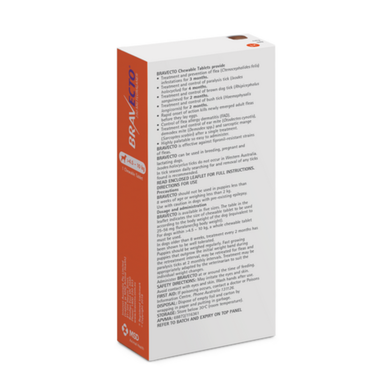 Bravecto 3 Month Chews Orange 4.5-10kg Small Dog
