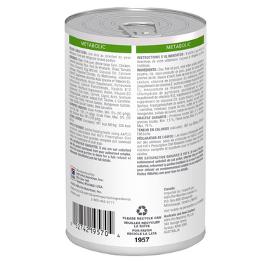 Hill's Prescription Diet Metabolic Weight Management Wet Dog Food - 12 x 370g cans (1957)