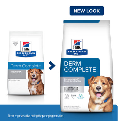 Hill's Prescription Diet Derm Complete Environmental/Food Sensitivities Dry Dog Food - New Look