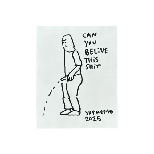 Supreme Gonz Piss Sticker White SS25