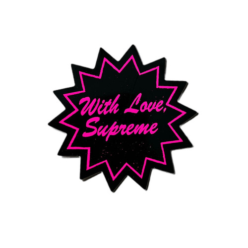 Supreme With Love Sticker Pink SS21