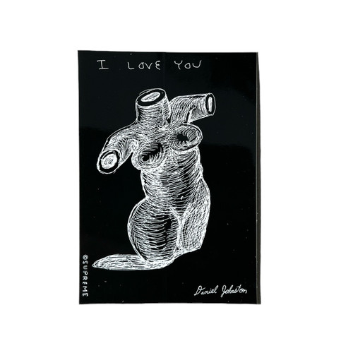 Supreme Daniel Johnston I Love You Sticker White SS15