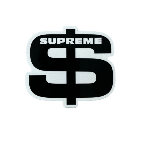 Supreme Dollar Sign Sticker Black FW22