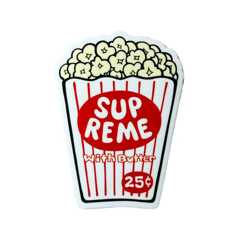 Supreme Popcorn Sticker Red 2003