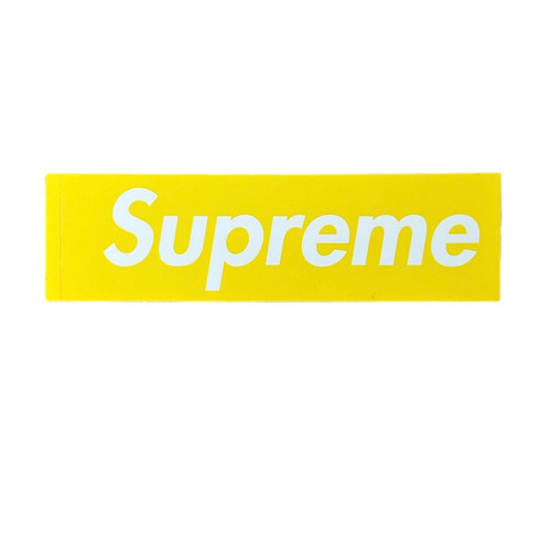 Supreme Mini Box Logo Sticker Yellow FW23