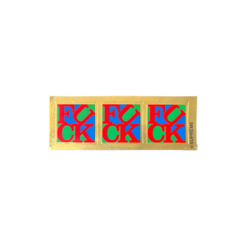 Supreme Fuck Robert Indiana Mini Sticker FW11