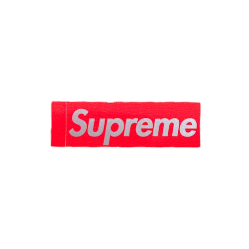 Supreme Red/Silver Paper Box Logo Sticker Mini 1997