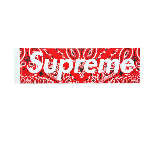 Supreme Paisley Bandana Box Logo Sticker Red 2006