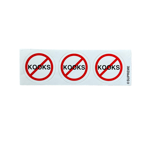 Supreme No Kooks Mini Stickers SS11