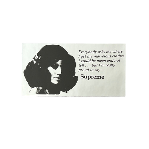Supreme Mean "Everybody Asks Me" Sticker SS17