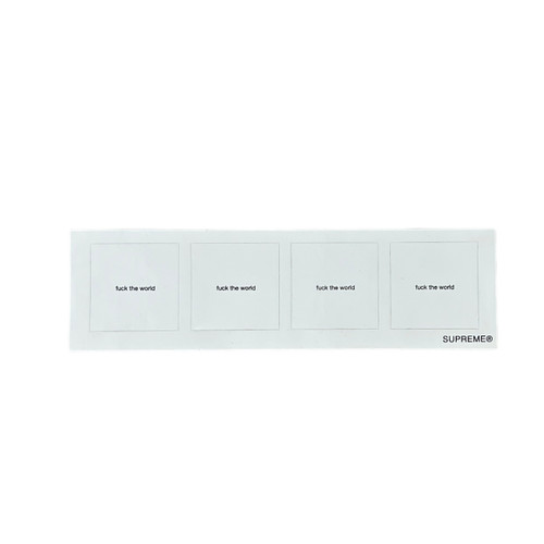 Supreme Fuck The World FTW Mini Stickers SS18