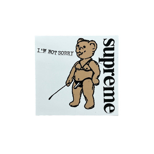 Supreme Not Sorry Bear Sticker SS21